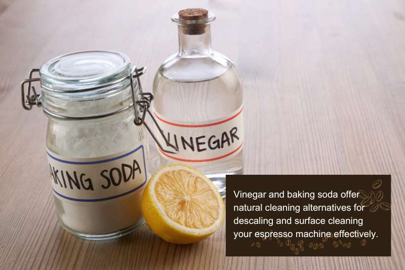 Using vinegar and baking soda to clean your espresso machine