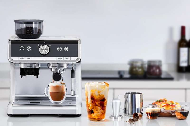 Garvee Professional Espresso Machine with Grinder