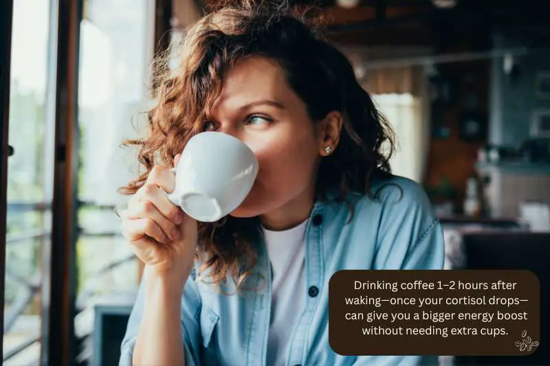 Drinking coffee 1–2 hours after waking—once your cortisol drops—can give you a bigger energy boost without needing extra cups.