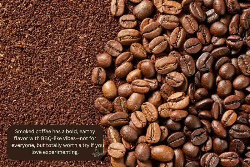 Smoked coffee has a bold, earthy flavor with BBQ-like vibes—not for everyone, but totally worth a try if you love experimenting.