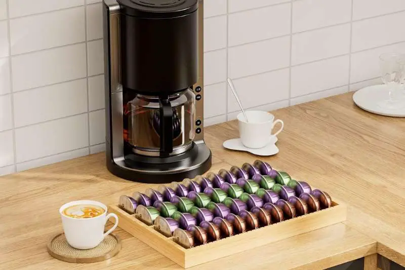 MinBoo Bamboo Coffee Pod Storage