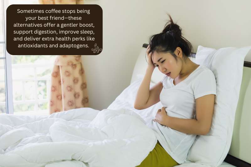 Sometimes coffee stops being your best friend—these alternatives offer a gentler boost, support digestion, improve sleep, and deliver extra health perks like antioxidants and adaptogens.