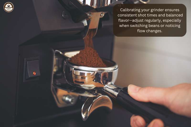 Calibrating your grinder ensures consistent shot times and balanced flavor—adjust regularly, especially when switching beans or noticing flow changes.