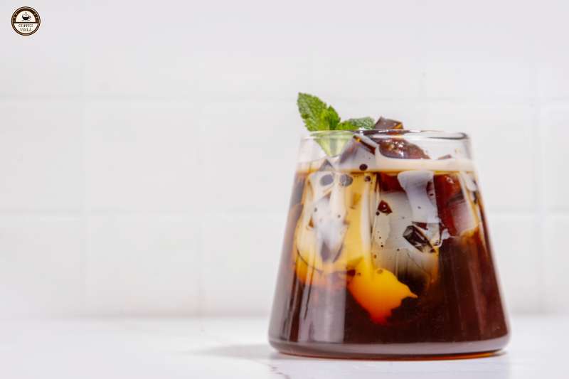 Coffee jelly with tea