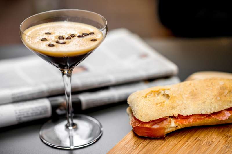 Shakerato italian coffee beverage