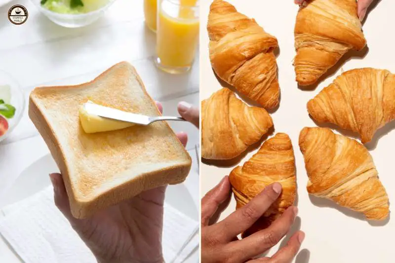 meia de leite combined with buttery toasts or croissants