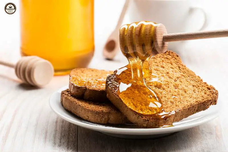 toast with honey pairs wonderfully with barley coffee