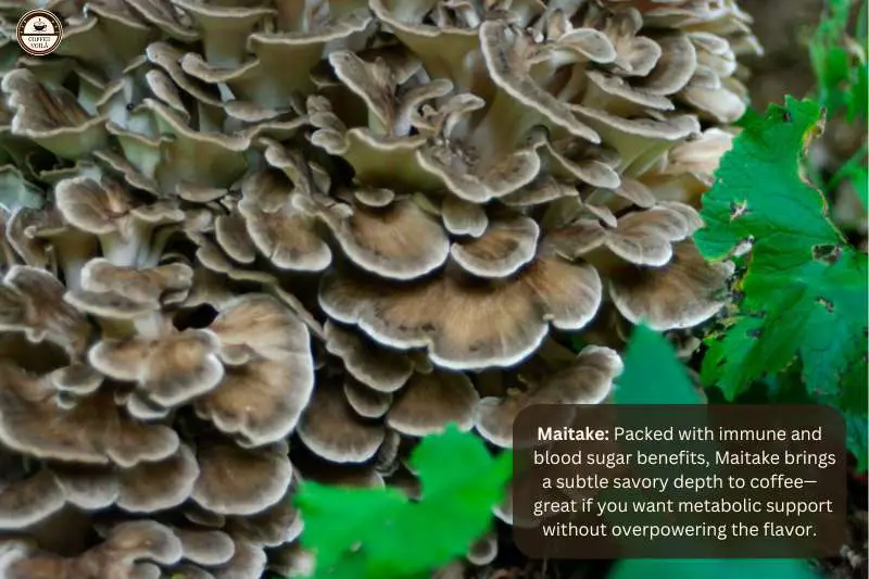 Maitake: Packed with immune and blood sugar benefits, Maitake brings a subtle savory depth to coffee—great if you want metabolic support without overpowering the flavor.