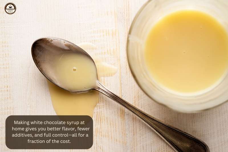 reasons to make white chocolate sauce for coffee at home