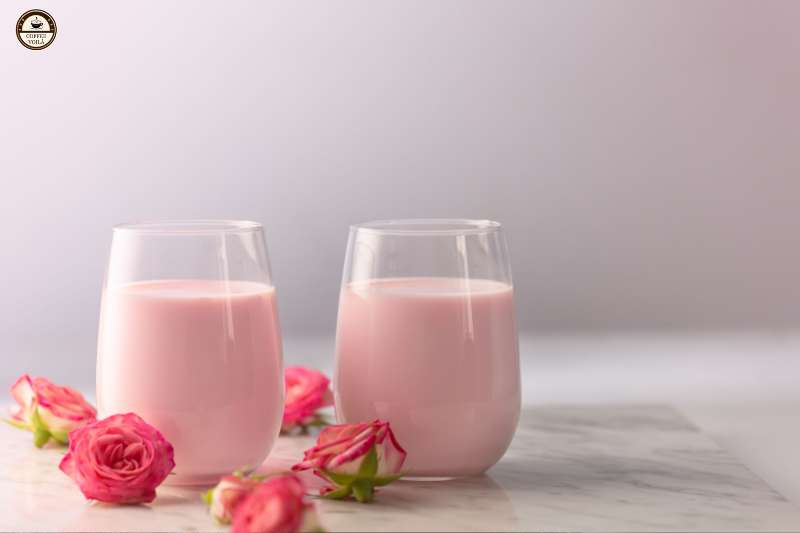 rose milk with rose syrup