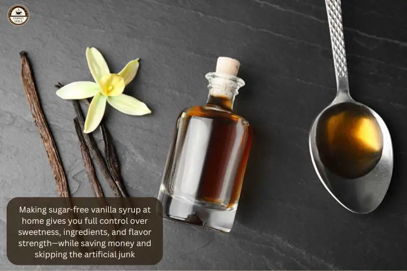 Making sugar-free vanilla syrup at home gives you full control over sweetness, ingredients, and flavor strength—while saving money and skipping the artificial junk