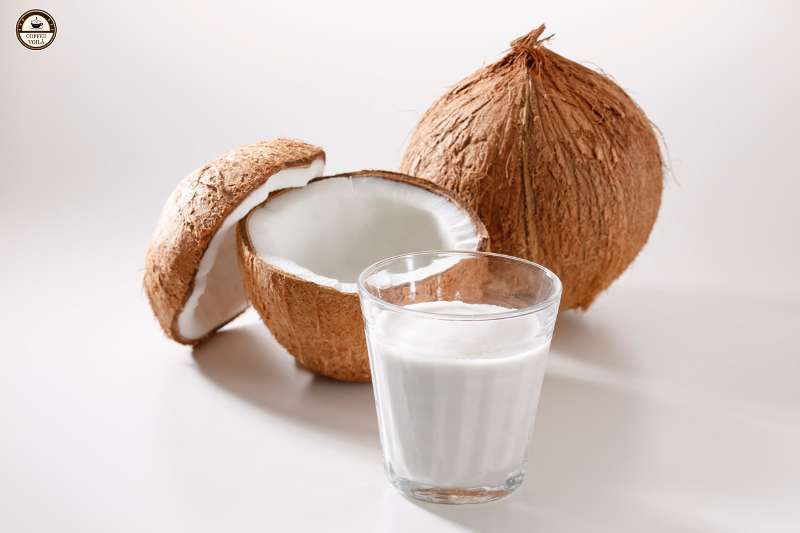 coconut milk in your rose latte