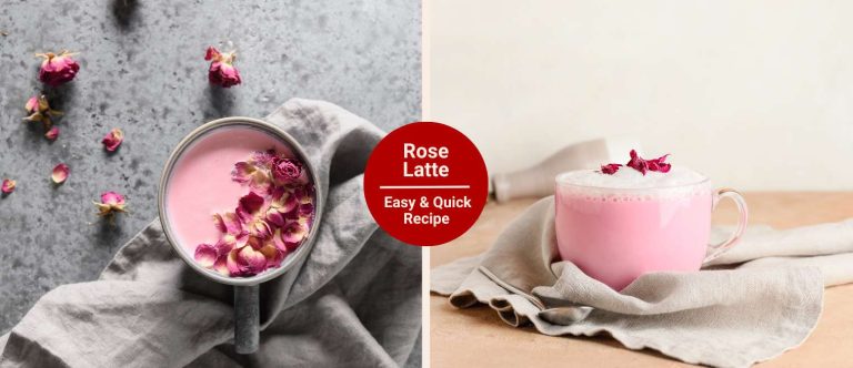 how to make a rose latte (hot and iced)