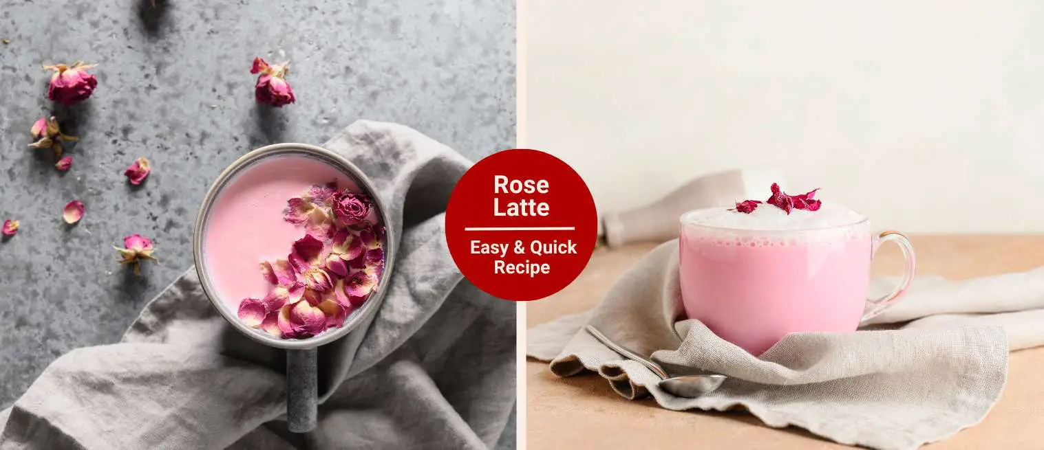 how to make a rose latte (hot and iced)