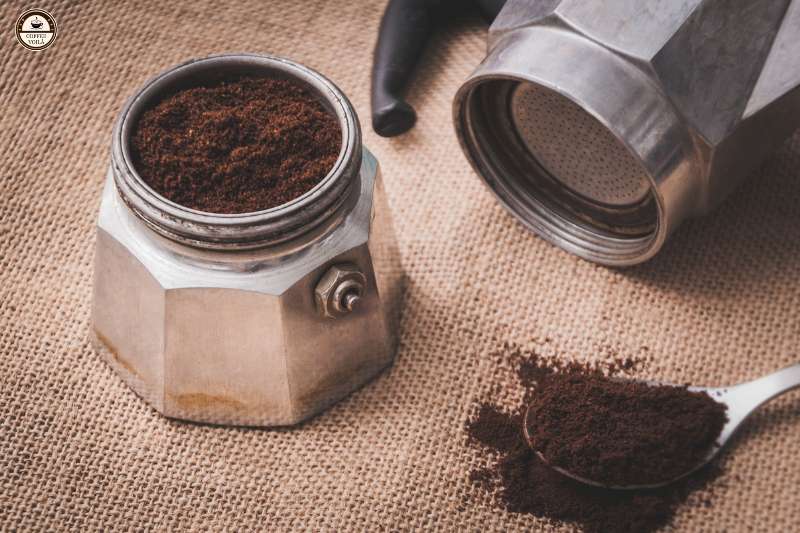 moka pot don't tamp the coffee ground