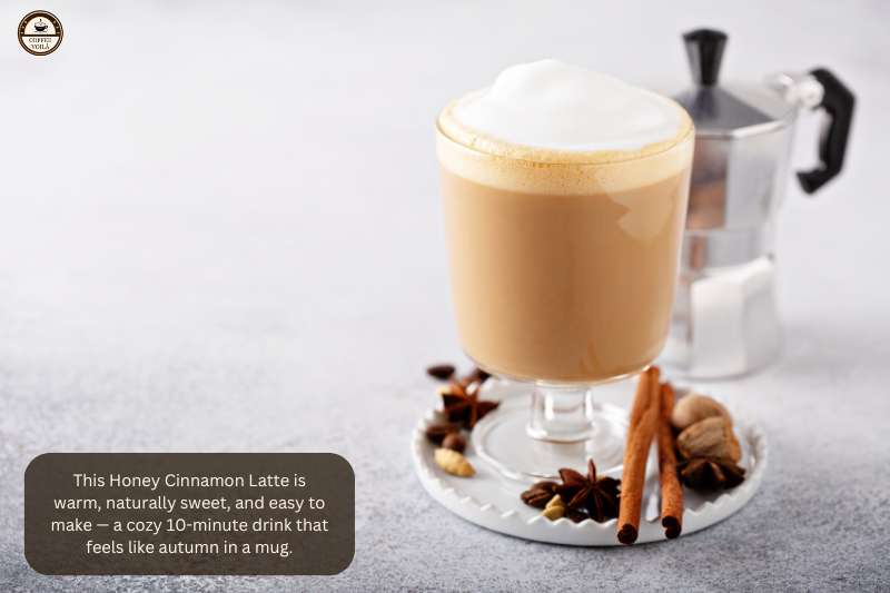 This Honey Cinnamon Latte is warm, naturally sweet, and easy to make — a cozy 10-minute drink that feels like autumn in a mug.