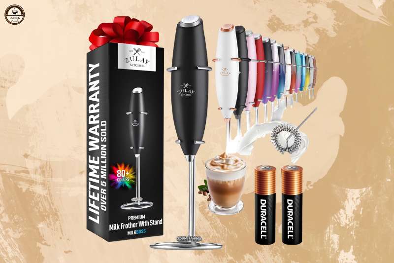 Zulay Kitchen Powerful Milk Frother Wand