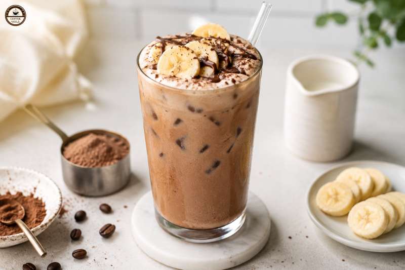 Banana Chocolate Protein Iced Coffee
