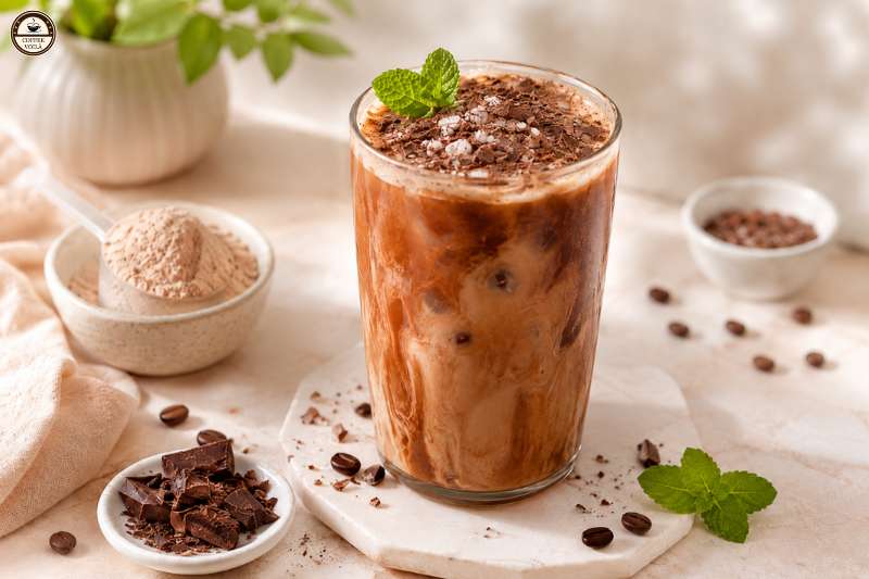 Peppermint Mocha Protein Iced Coffee