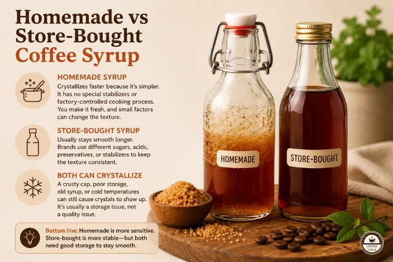 homemade vs store-bought coffee syrup