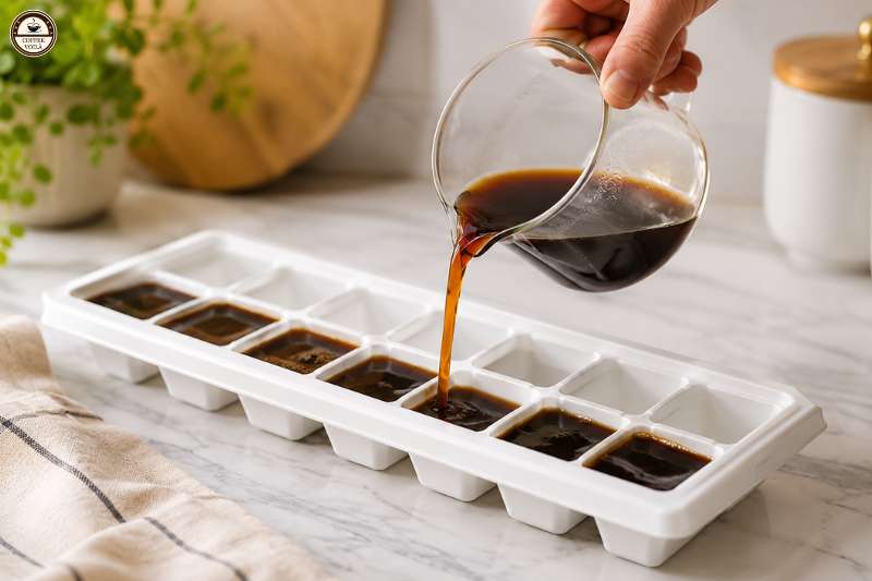  ice cube tray with water
