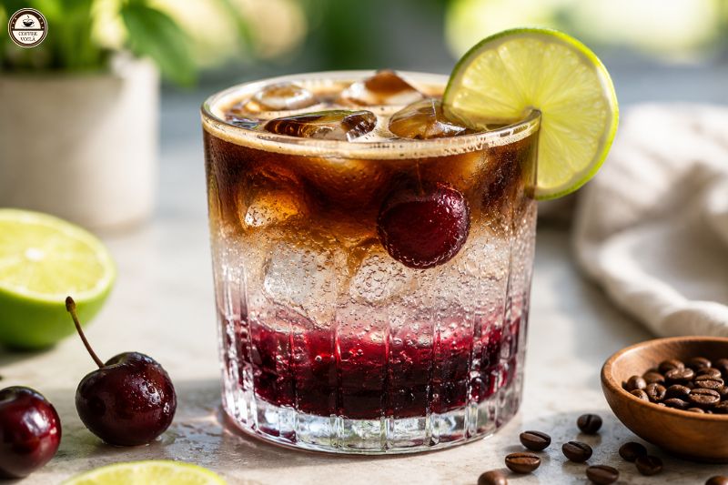 Cherry Lime Espresso Tonic