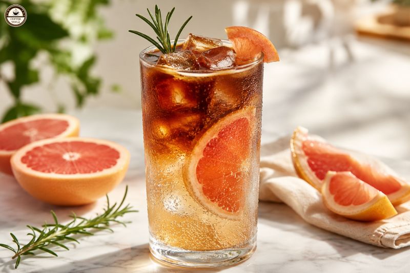 Grapefruit Rosemary Espresso Tonic