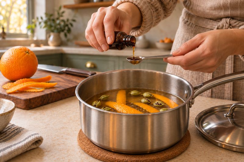 Add Vanilla to Orange Cardamom Syrup