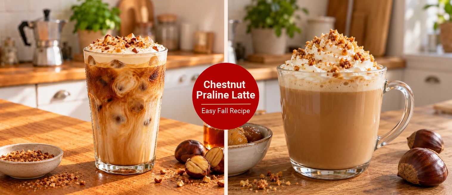 Homemade chestnut praline latte recipe